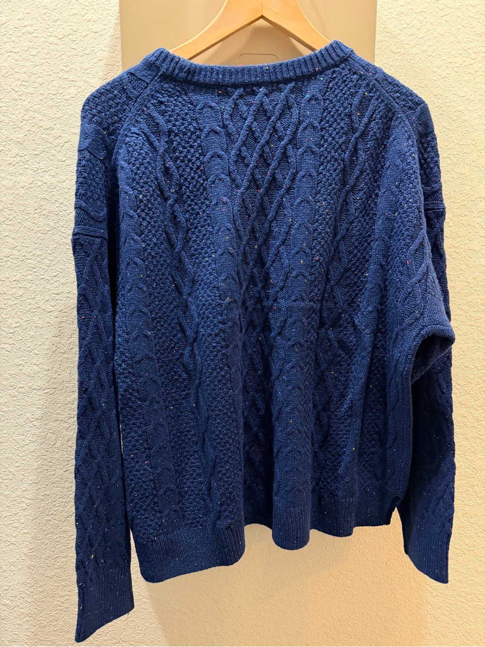 Women's Navy Cable Knit Sweater